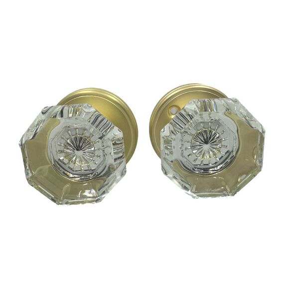 Crystal & Gold Tone Door Knob - Set of 2 - Picture 2 of 4